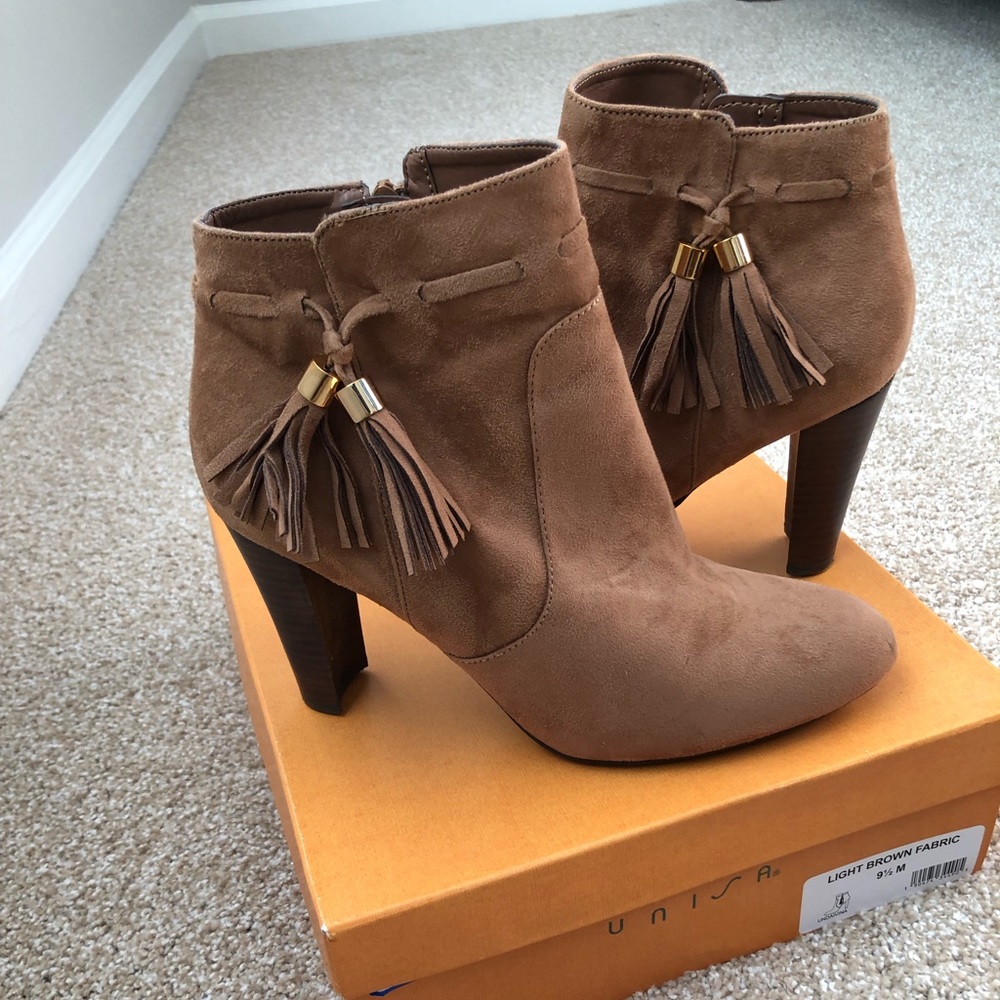 Women’s heeled ankle boots.